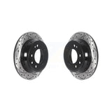 Rear Drilled Slot Disc Brake Rotors Pair For Hyundai Elantra Tucson Kia Sportage
