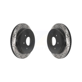 [Rear] 2017-2023 Nissan TITAN Premium OE Drilled & Slotted Brake Rotor Kit For Max Performance Braking