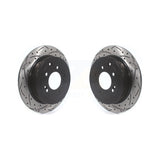 Rear Coated Drilled Slot Disc Brake Rotors Pair For Hyundai Tucson Kia Sportage
