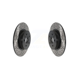 [Rear] 2016-2019 Land Rover Range Evoque Premium OE Drilled & Slotted Brake Rotor Kit For Max Performance Braking