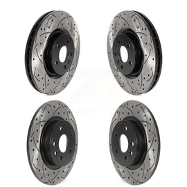 Front Rear Drill Slot Disc Brake Rotor Kit For Land Rover Discovery Sport Jaguar