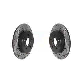 Rear Coat Drill Slot Disc Brake Rotors Pair For Chevrolet Cruze Volt Bolt EV EUV