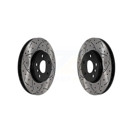 Front Coated Drill Slot Disc Brake Rotor Pair For Mini Cooper Countryman Clubman