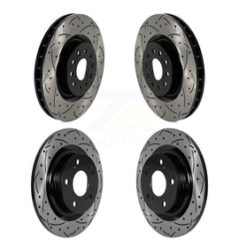 [Front+Rear] 2017-2020 Honda Civic Type R Premium OE Drilled & Slotted Brake Rotor Kit For Max Performance Braking