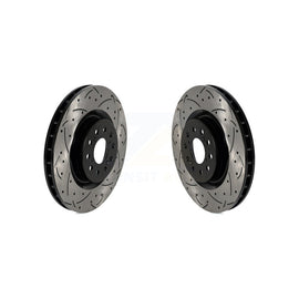 [Front] 2017-2020 Honda Civic Type R Premium OE Drilled & Slotted Brake Rotor Kit For Max Performance Braking