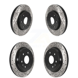 Front Rear Drill Slot Brake Rotor Kit For Chevrolet Silverado 1500 GMC Sierra XL