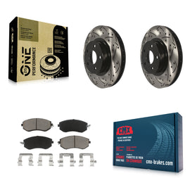 Front Drilled Slot Brake Rotor Ceramic Pad Kit For Subaru Impreza Scion FR-S BRZ