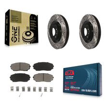 Load image into Gallery viewer, Front Drilled Slot Brake Rotor &amp; Ceramic Pad Kit For Ford Edge Lincoln MKX Mazda