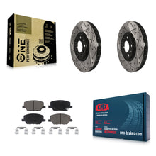 Load image into Gallery viewer, Front Drill Slot Brake Rotor Ceramic Pad Kit For Jeep Renegade Compass Fiat 500X