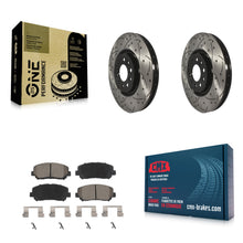 Charger l'image dans la galerie, Front Drill Slot Disc Brake Rotor Ceramic Pad Kit For Jeep Cherokee Chrysler 200