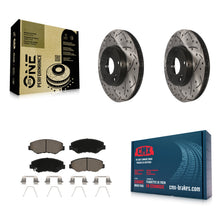 Load image into Gallery viewer, Front Drill Slot Brake Rotors Ceramic Pad Kit For Honda Accord Civic Element Fit