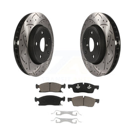 Front Drill Slot Disc Brake Rotors Ceramic Pad Kit For Jeep Grand Cherokee Dodge