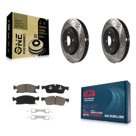 Front Drill Slot Disc Brake Rotors Ceramic Pad Kit For Jeep Grand Cherokee Dodge