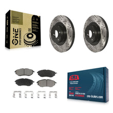 Load image into Gallery viewer, Front Drilled Slot Brake Rotor Ceramic Pad Kit For Subaru Legacy 3.0 R with 3.0L