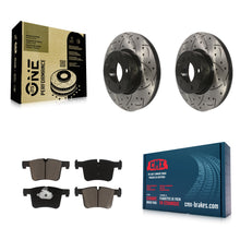 Charger l'image dans la galerie, Front Drill Slot Brake Rotors Ceramic Pad Kit For BMW 328i xDrive 320i 330i 428i