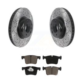 Front Drilled Slot Brake Rotors Ceramic Pad Kit For BMW 335i xDrive 435i 328i GT