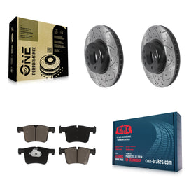 Front Drilled Slot Brake Rotors Ceramic Pad Kit For BMW 335i xDrive 435i 328i GT