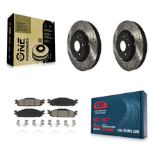 Load image into Gallery viewer, Front Drilled Slot Brake Rotor Ceramic Pad Kit For Ford Explorer Taurus Flex MKT