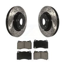 Charger l&#39;image dans la galerie, Front Coat Drill Slot Disc Brake Rotor Ceramic Pad Kit For Hyundai Genesis Coupe