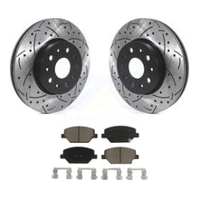 Load image into Gallery viewer, Front Coated Drilled Slot Disc Brake Rotors Ceramic Pad Kit For Chevrolet Camaro