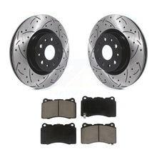 Charger l&#39;image dans la galerie, Front Drill Slot Disc Brake Rotor Ceramic Pad Kit For Cadillac CTS CT6 Chevrolet