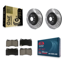 Load image into Gallery viewer, Front Drill Slot Disc Brake Rotor Ceramic Pad Kit For Cadillac CTS CT6 Chevrolet