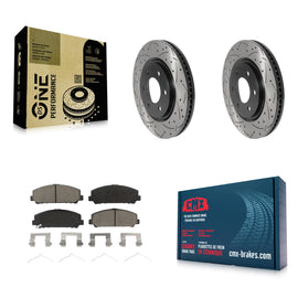 Front Drilled Slot Brake Rotors Ceramic Pad Kit For Nissan TITAN Armada INFINITI