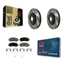 Charger l'image dans la galerie, Front Coated Drill Slot Disc Brake Rotors Ceramic Pad Kit For Nissan Sentra Juke