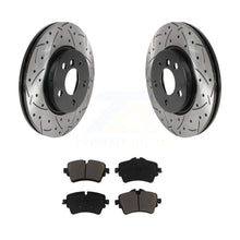 Load image into Gallery viewer, Front Coated Drill Slot Disc Brake Rotor Ceramic Pad Kit For Mini Cooper Clubman