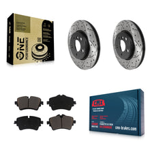 Charger l'image dans la galerie, Front Coated Drill Slot Disc Brake Rotor Ceramic Pad Kit For Mini Cooper Clubman