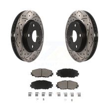 Load image into Gallery viewer, Front Drilled Slot Brake Rotors Ceramic Pad Kit For Toyota RAV4 Scion xB Prius V