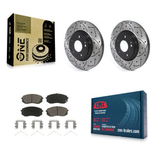 Load image into Gallery viewer, Front Drill Slot Brake Rotors Ceramic Pad Kit For Hyundai Sonata Kia Optima Niro