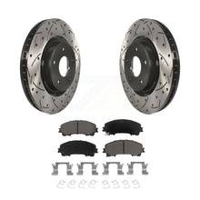 Load image into Gallery viewer, Front Coat Drill Slot Disc Brake Rotor Ceramic Pad Kit For INFINITI Q50 QX50 Q60