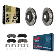 Charger l'image dans la galerie, Front Coat Drill Slot Disc Brake Rotor Ceramic Pad Kit For INFINITI Q50 QX50 Q60