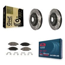 Load image into Gallery viewer, Front Drilled Slot Brake Rotor Ceramic Pad Kit For Nissan Pathfinder Murano QX60