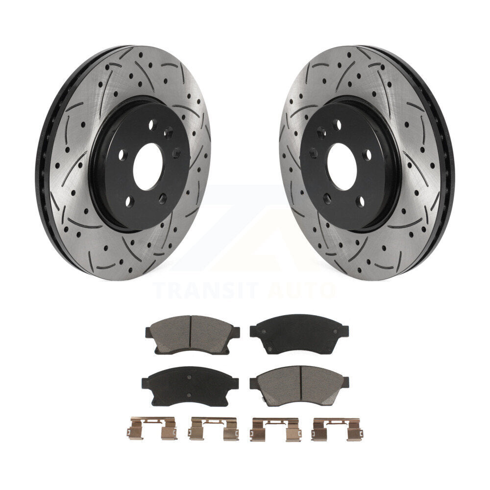 Front Drilled Slot Brake Rotor & Ceramic Pad Kit For Chevrolet Buick Encore Trax