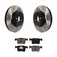 Load image into Gallery viewer, Front Coated Drilled Slotted Disc Brake Rotors And Ceramic Pad Kit For BMW X3 X4