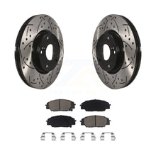 Load image into Gallery viewer, Front Drill Slot Disc Brake Rotors Ceramic Pad Kit For Honda Civic Acura RSX CSX