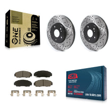 Load image into Gallery viewer, Front Drilled Slot Brake Rotors Ceramic Pad Kit For Honda Accord Acura TL TSX CL