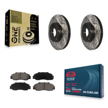 Load image into Gallery viewer, [Front] 1998-2002 Honda Accord 3.0L Performance Drilled &amp; Slotted Brake Rotor &amp; Ceramic Pads Kit For Max Braking