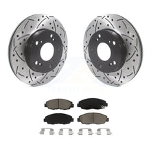 Load image into Gallery viewer, Front Coated Drilled Slotted Disc Brake Rotors &amp; Ceramic Pad Kit For Honda Civic