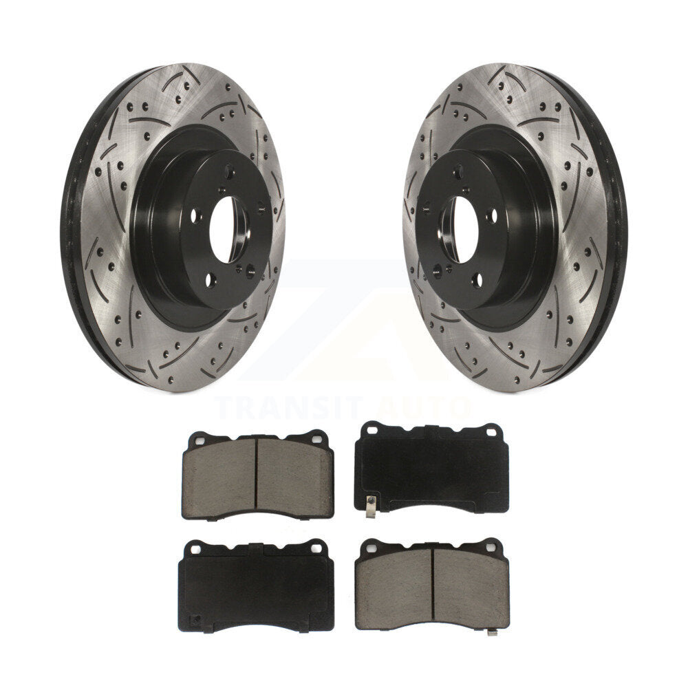 Front Drill Slot Brake Rotor Ceramic Pad Kit For Toyota 86 Without Brembo Brakes