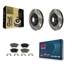 Load image into Gallery viewer, Front Drilled Slot Brake Rotor &amp; Ceramic Pad Kit For Nissan Murano Altima Maxima