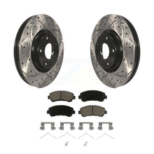 Load image into Gallery viewer, Front Coated Drilled Slotted Disc Brake Rotors Ceramic Pad Kit For Nissan Maxima