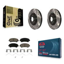 Charger l'image dans la galerie, Front Coated Drilled Slotted Disc Brake Rotors Ceramic Pad Kit For Nissan Maxima
