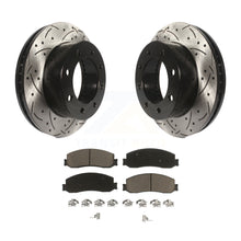 Charger l&#39;image dans la galerie, Front Drill Slot Brake Rotor Ceramic Pad Kit For Ford F-350 Super Duty F-250 4WD