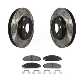 Front Drill Slot Disc Brake Rotor Ceramic Pad Kit For Dodge Charger Chrysler 300