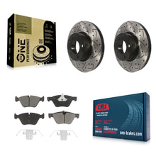 Load image into Gallery viewer, Front Drilled Slot Disc Brake Rotors Ceramic Pad Kit For 2008 BMW 328xi To 08 07