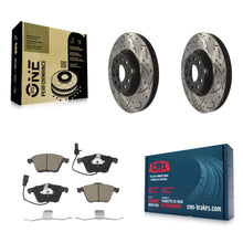 Charger l'image dans la galerie, Front Coat Drill Slot Disc Brake Rotors Ceramic Pad Kit For Volkswagen CC Passat