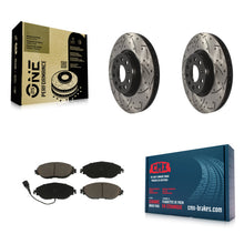 Charger l'image dans la galerie, Front Coat Drill Slot Disc Brake Rotors Ceramic Pad Kit For Volkswagen GTI Jetta